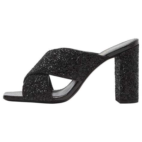 loulou mules en glitter et ayers argenté ysl|Loulou Handbags Collection for Women .